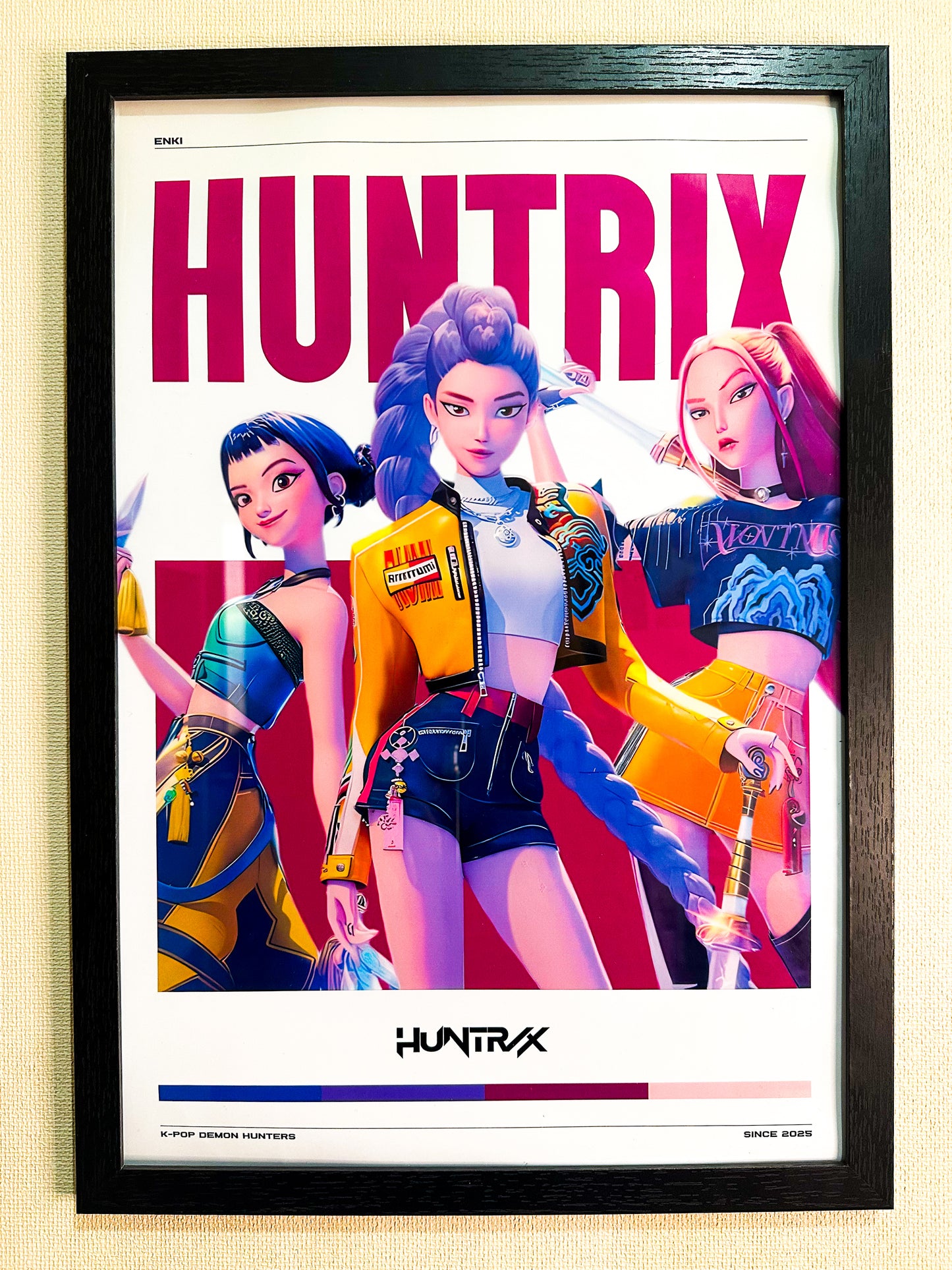 Cuadro Huntrix | K-Pop Demon Hunters | Rumi, Mira y Zoey en Arte Exclusivo