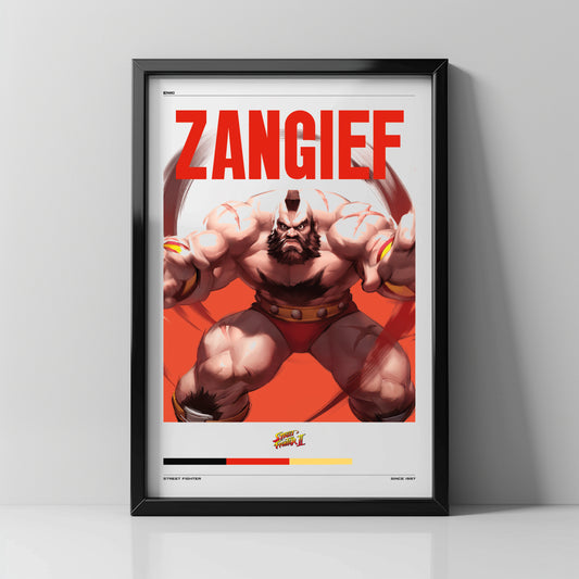 Cuadro Decorativo de Zangief | Street Fighter II | Fuerza y Orgullo Retro - Enki